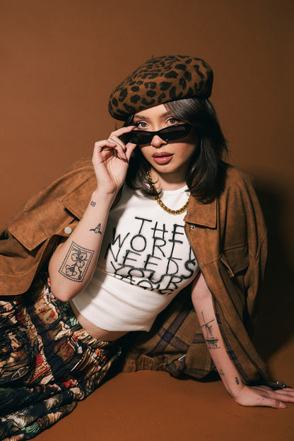 She is Art Leopard Beret - Dressed in Lala