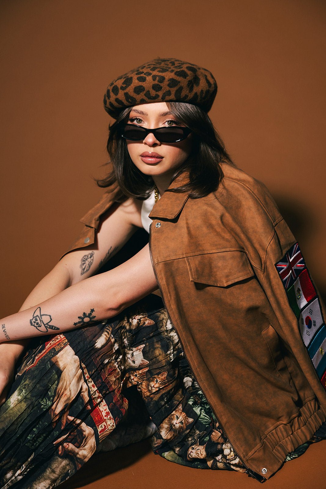 She is Art Leopard Beret - Dressed in Lala