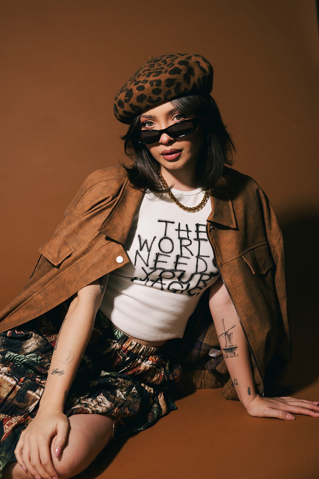 She is Art Leopard Beret - Dressed in Lala