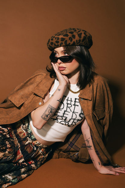 She is Art Leopard Beret - Dressed in Lala