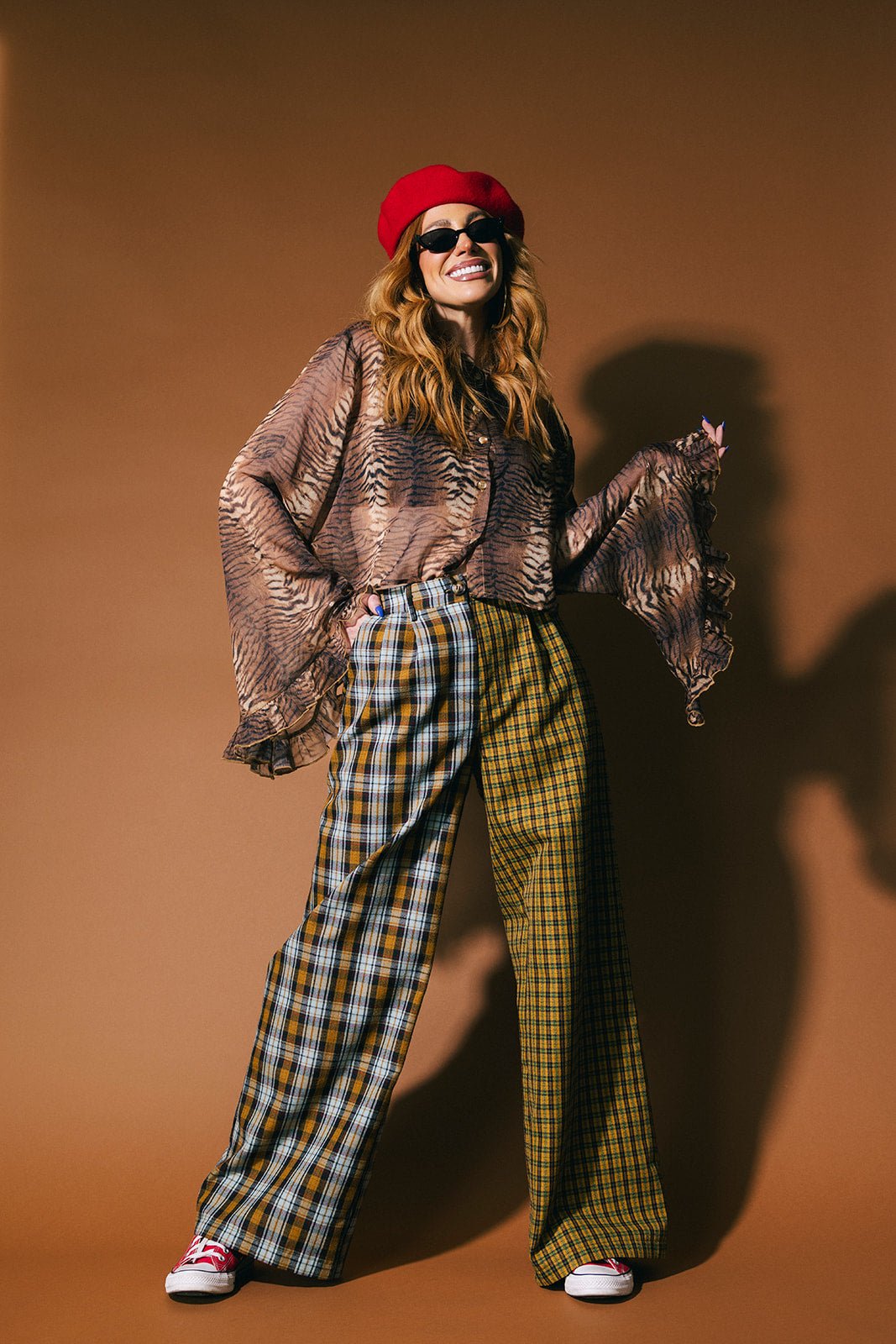 She Is The Moment Cropped Button Up in Go Get 'Em Tiger - Dressed in Lala