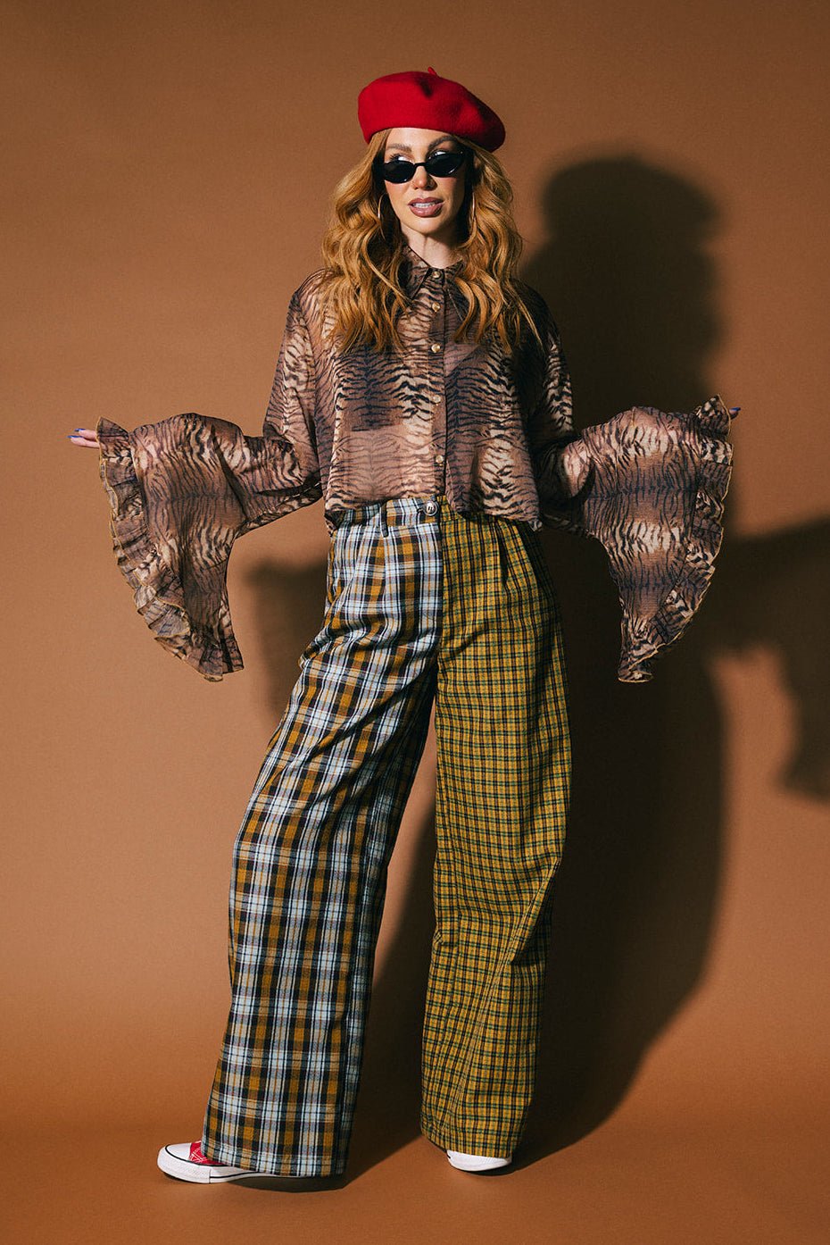 She Is The Moment Cropped Button Up in Go Get 'Em Tiger - Dressed in Lala