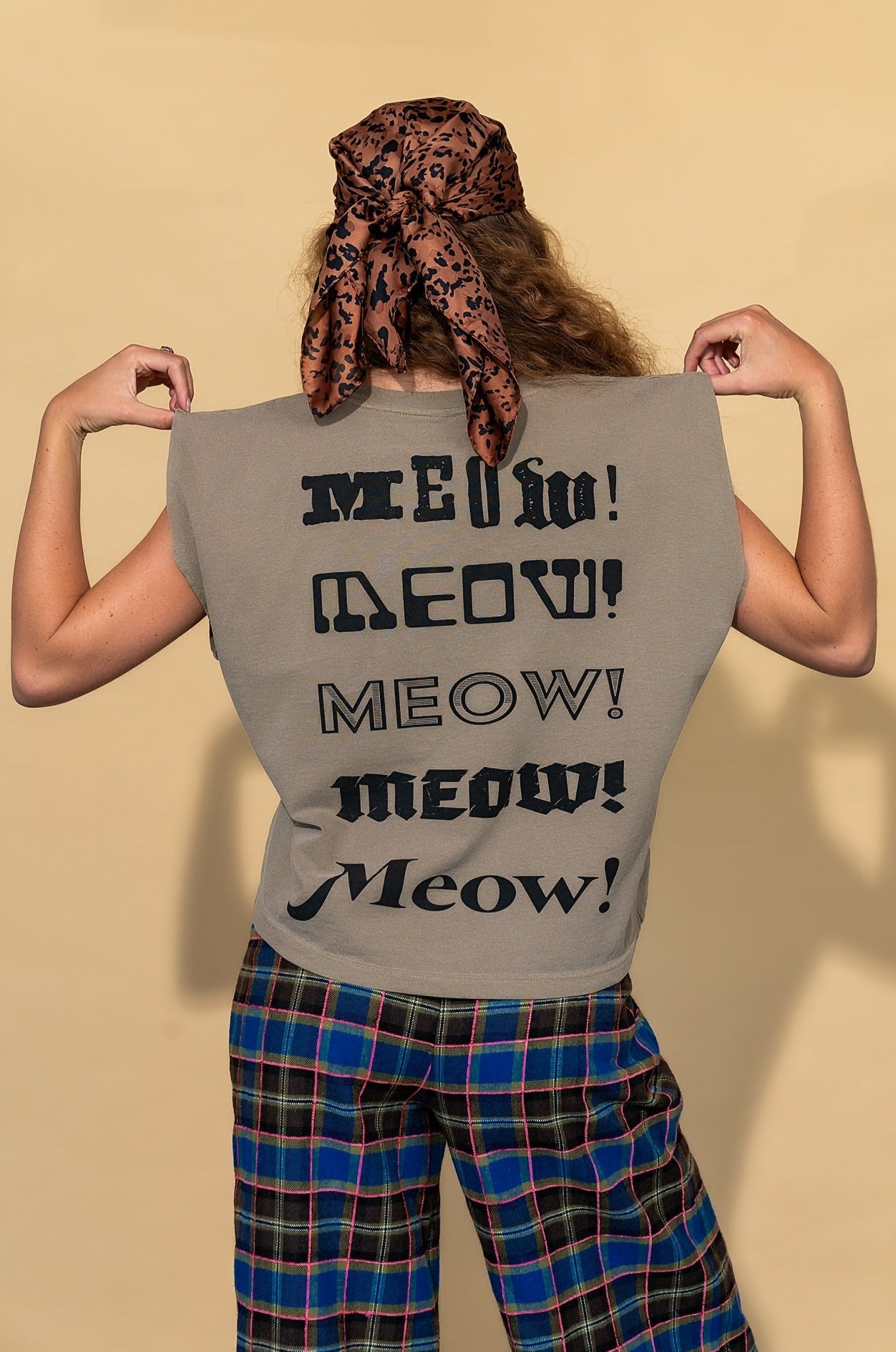 Show Me Your Kitties Muscle Tee in Chai - Dressed in Lala