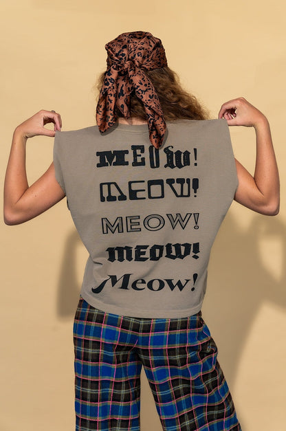 Show Me Your Kitties Muscle Tee in Chai - Dressed in Lala