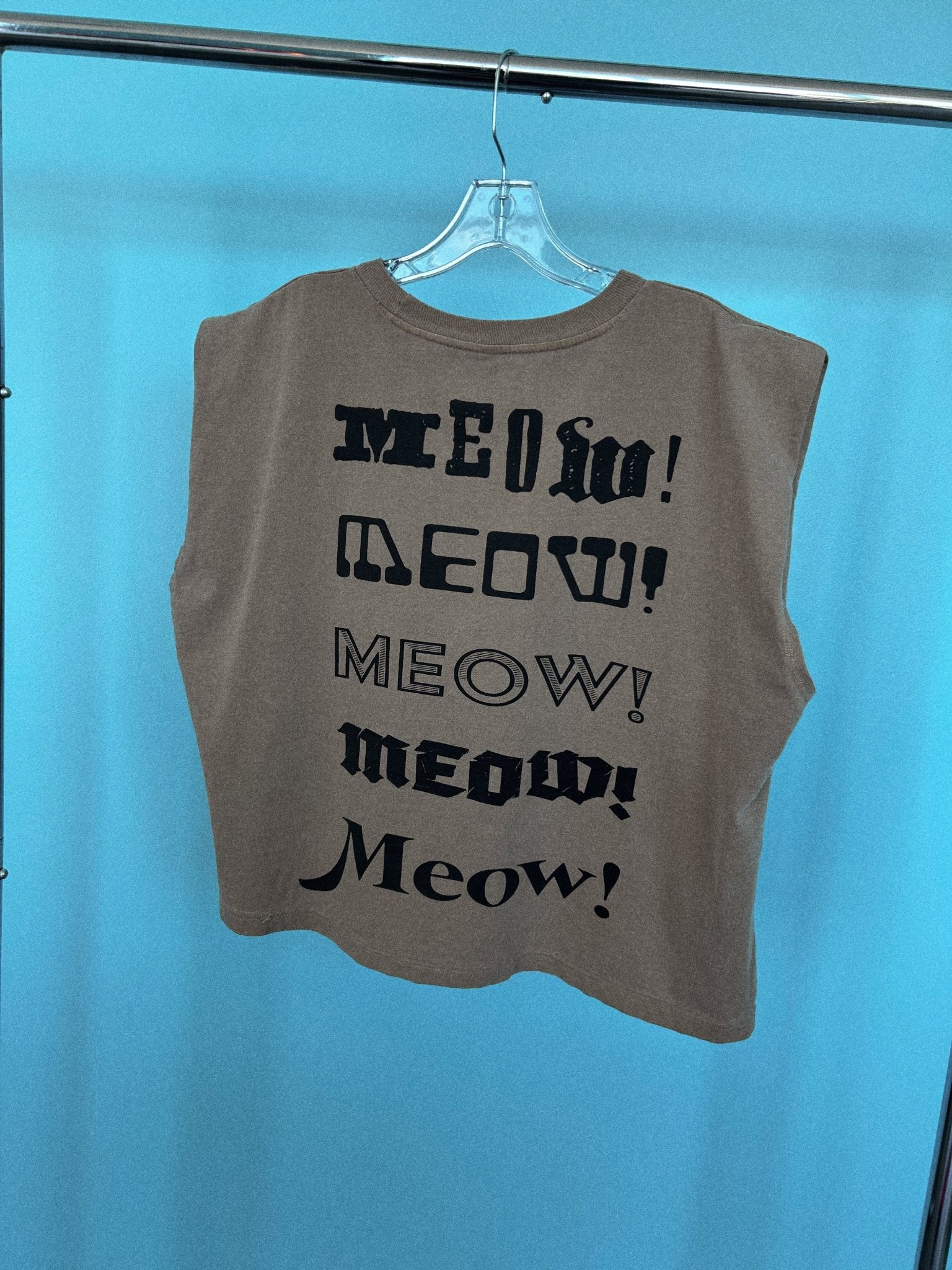 Show Me Your Kitties Muscle Tee in Chai - Dressed in Lala