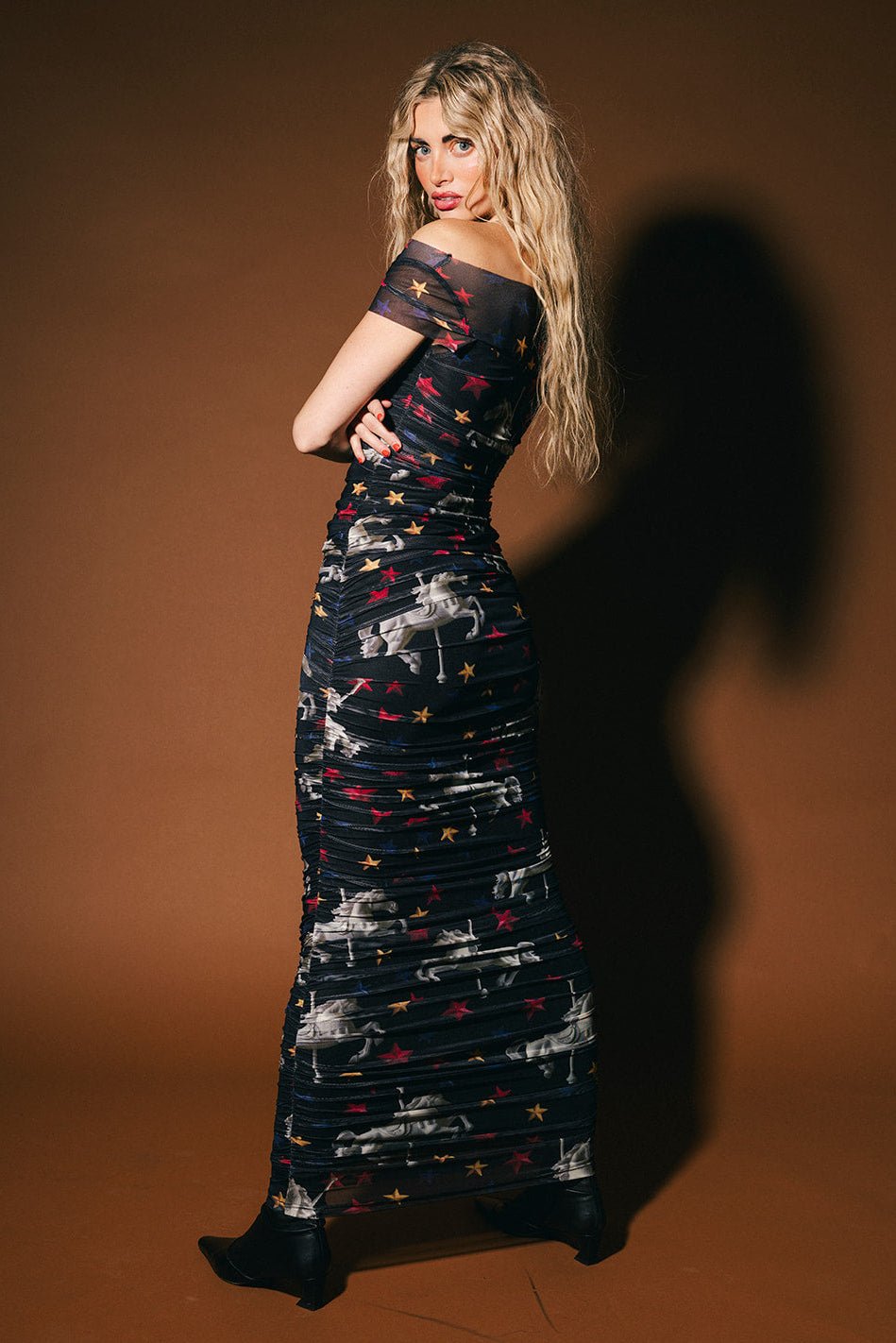 Show Pony Ruched Mesh Dress - Dressed in Lala