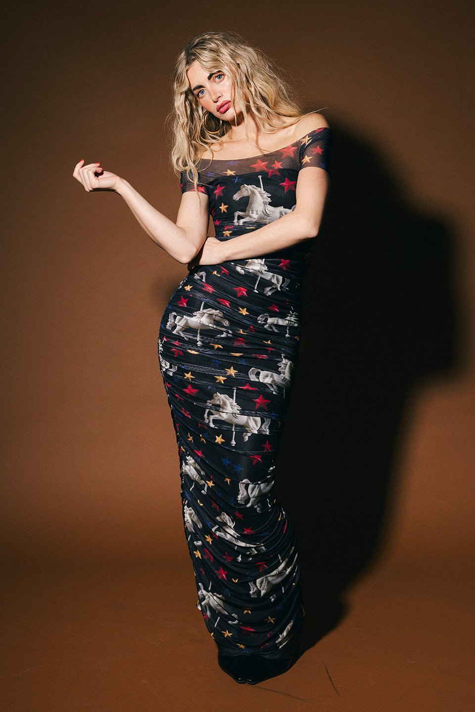 Show Pony Ruched Mesh Dress - Dressed in Lala