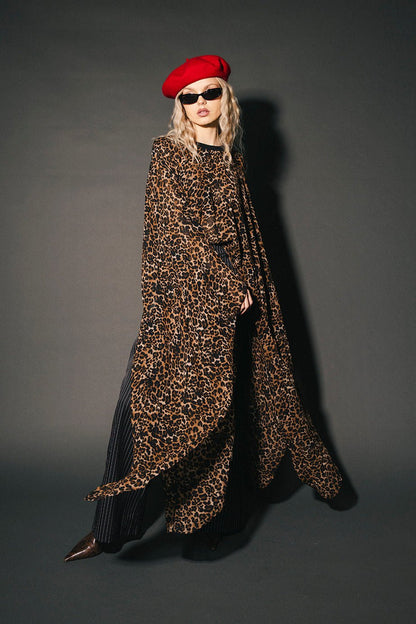 Silver Springs Sheer Top in Leopard - Dressed in Lala