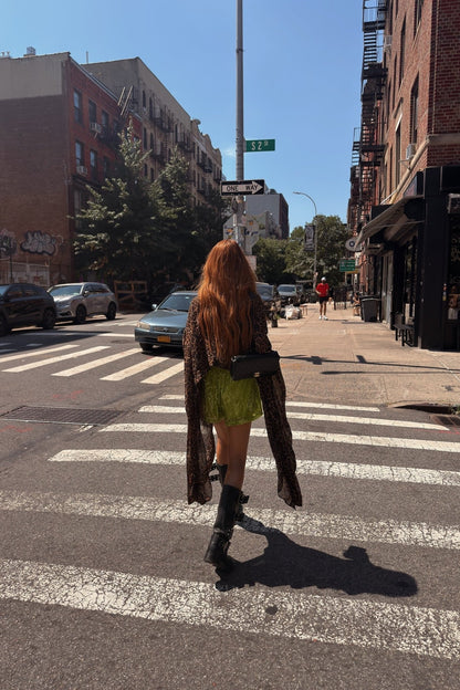 Silver Springs Sheer Top in Leopard - Dressed in Lala