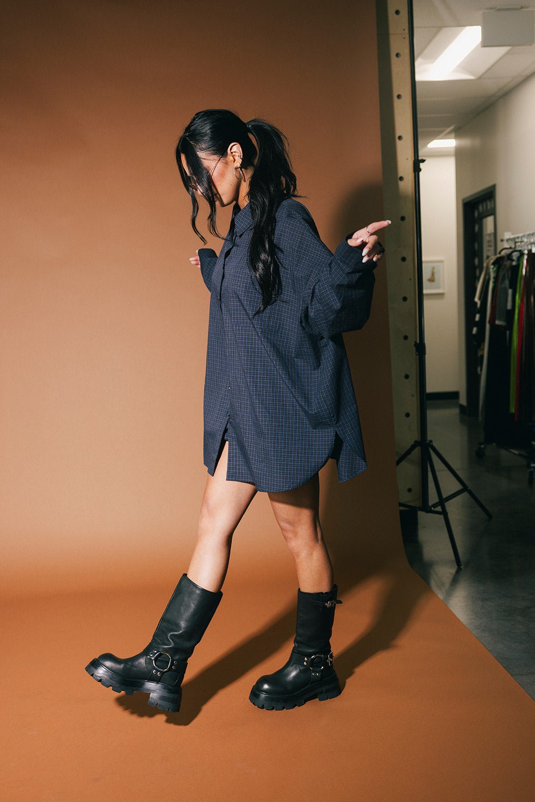 Soul Searching Ultra Oversized Button Up in Dark Whimsy - Dressed in Lala