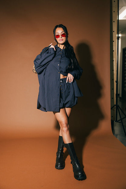 Soul Searching Ultra Oversized Button Up in Dark Whimsy - Dressed in Lala