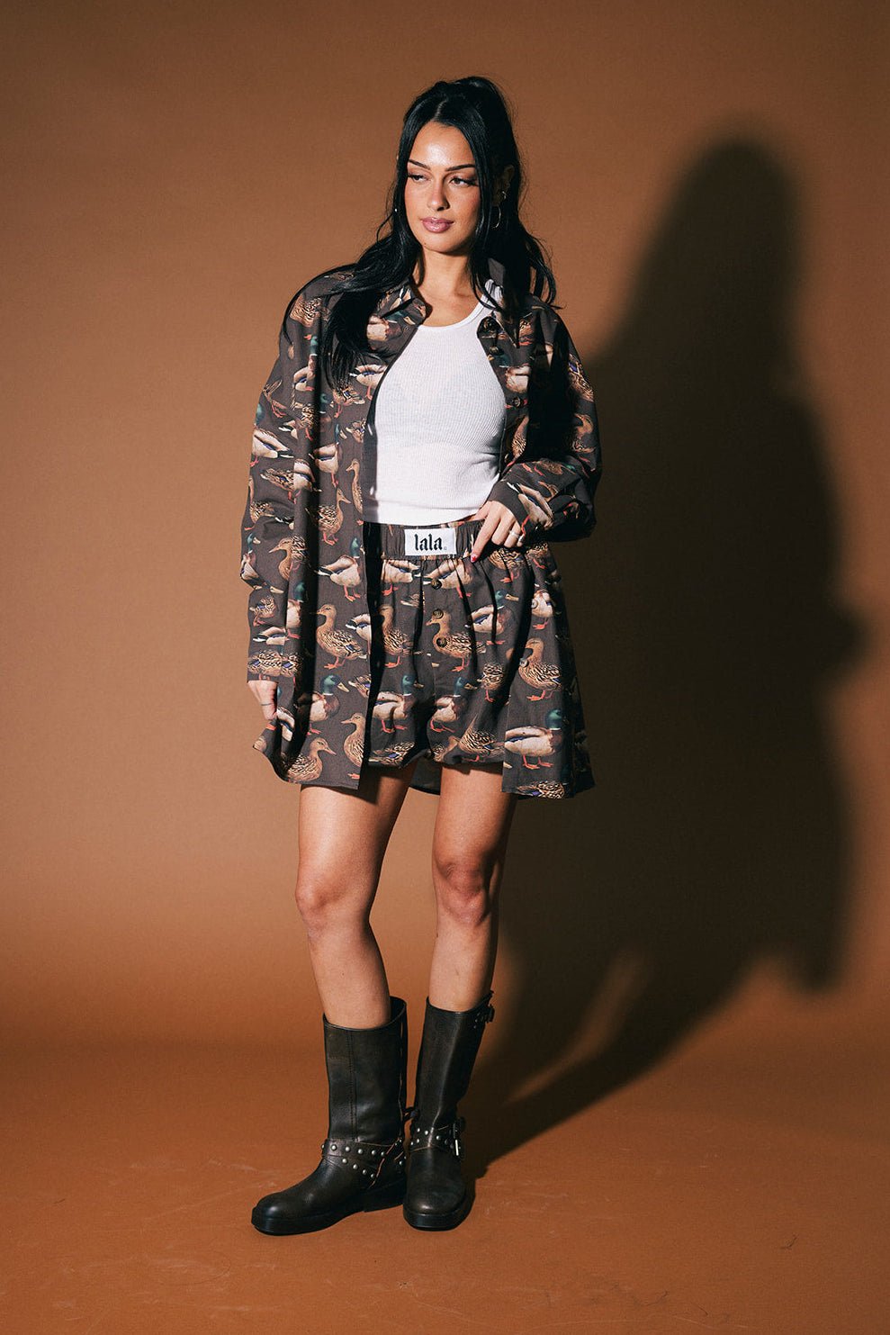 Soul Searching Ultra Oversized Button Up in Ducking Around - Dressed in Lala
