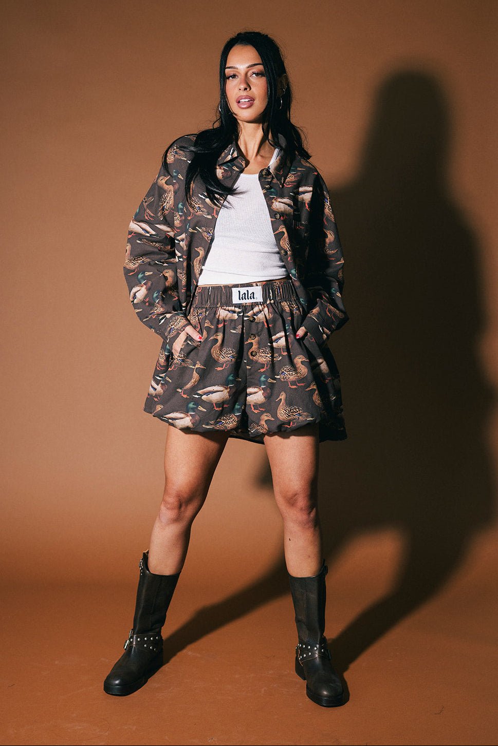 Soul Searching Ultra Oversized Button Up in Ducking Around - Dressed in Lala