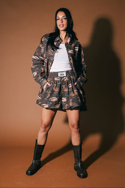 Soul Searching Ultra Oversized Button Up in Ducking Around - Dressed in Lala