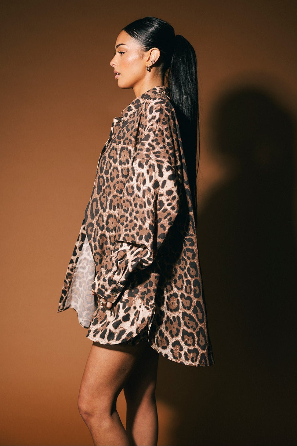 Soul Searching Ultra Oversized Button Up in Leopard *RESTOCKED