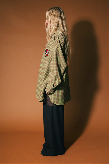 Soul Searching Ultra Oversized Button Up in Olive Green - Dressed in Lala