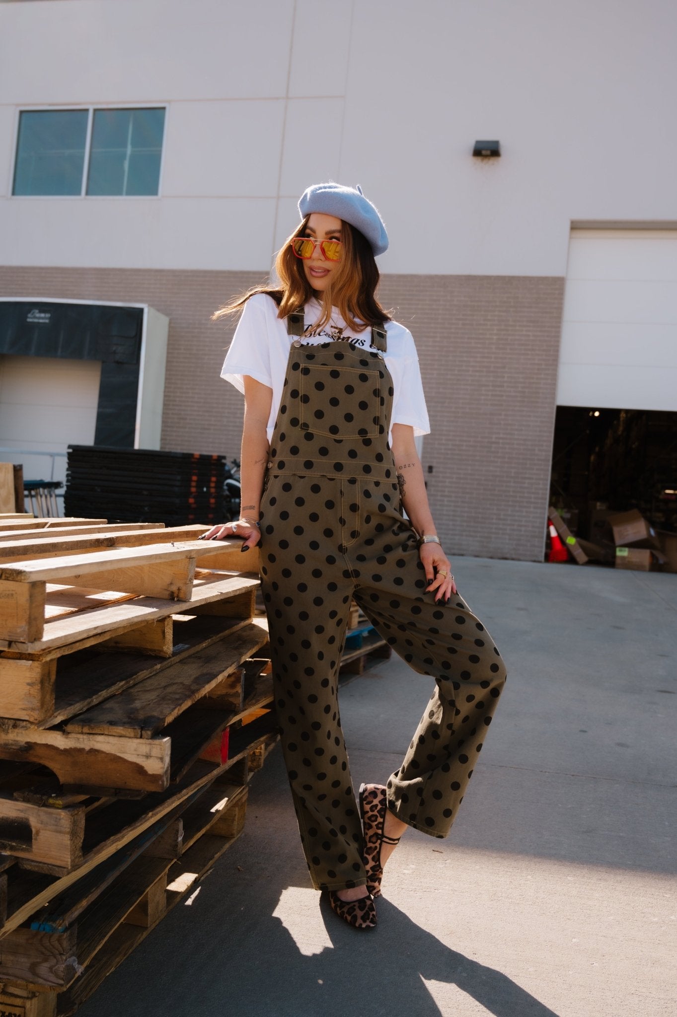 Start a Revolution Polka Dot Overalls - Dressed in Lala