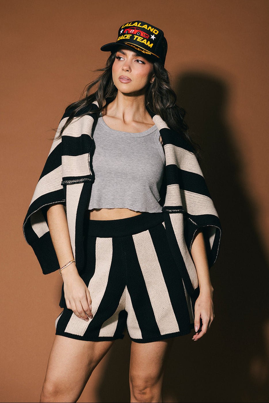 Start a Revolution Striped Knit Shorts Set - Dressed in Lala