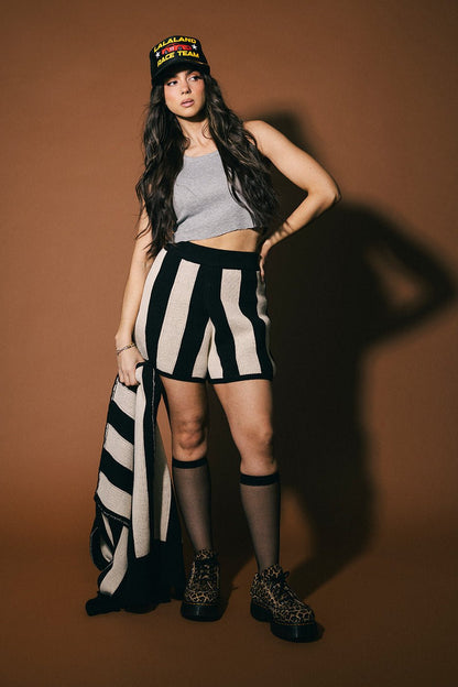 Start a Revolution Striped Knit Shorts Set - Dressed in Lala