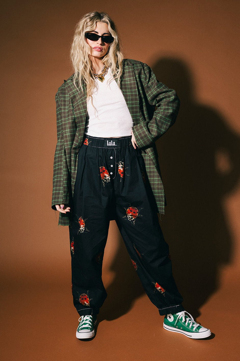 Stay Strange Oversized Plaid Boyfriend Blazer - Dressed in Lala