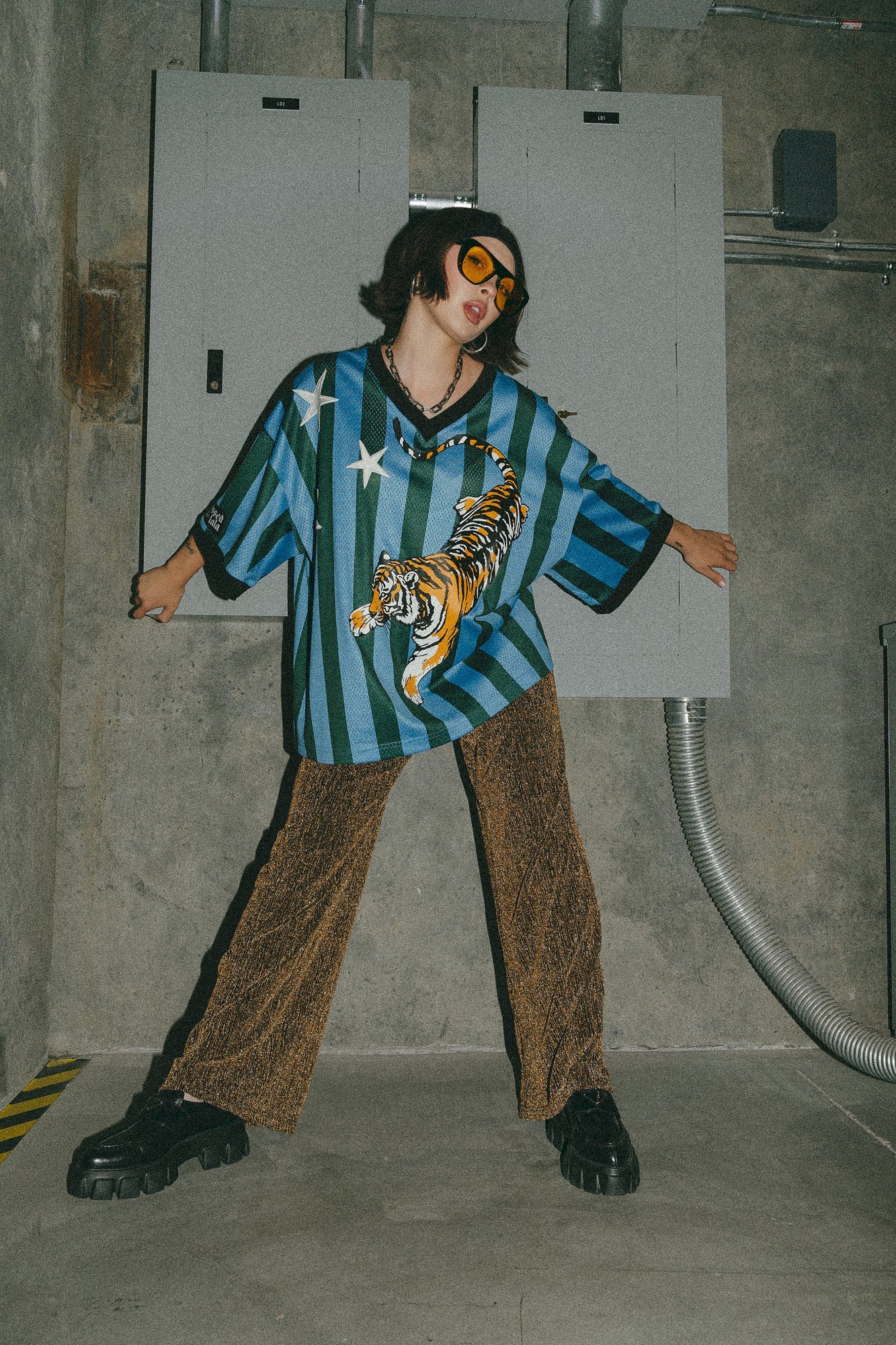 Struck Gold Metallic Pull - On Pants - Dressed in Lala