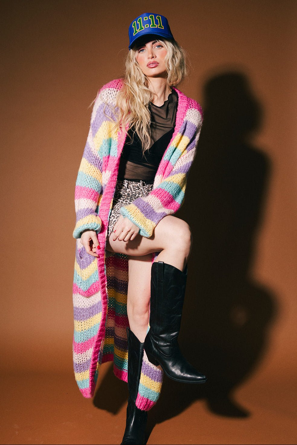 Summer Sunset Stripes Longline Chunky Cardigan – Dressed in Lala