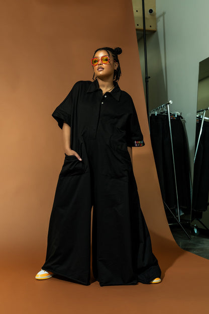 The Real Deal Oversized Wide Leg Jumpsuit - Dressed in Lala