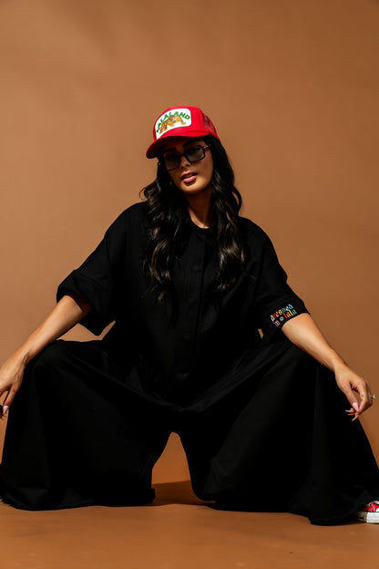 The Real Deal Oversized Wide Leg Jumpsuit - Dressed in Lala