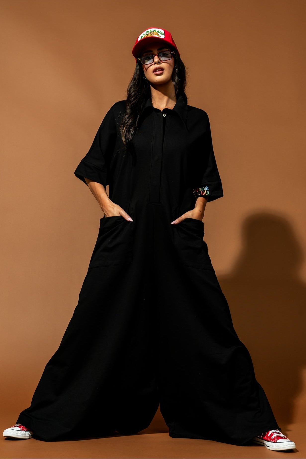 The Real Deal Oversized Wide Leg Jumpsuit - Dressed in Lala