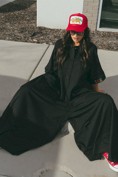 The Real Deal Oversized Wide Leg Jumpsuit - Dressed in Lala