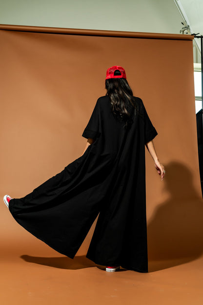 The Real Deal Oversized Wide Leg Jumpsuit - Dressed in Lala