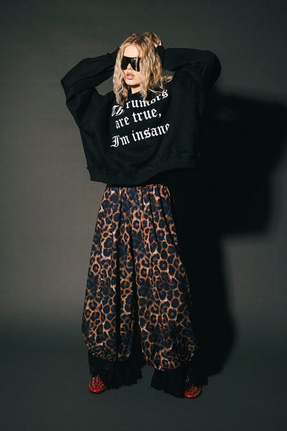 The Rumors Are True Embroidered Boxy Pullover in Black - Dressed in Lala