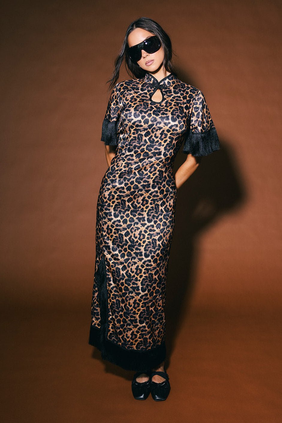 The Universe is Inside of You Fringe Dress in Leopard - Dressed in Lala