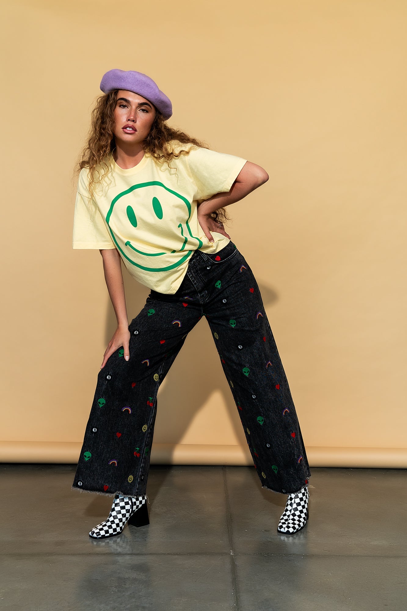 The World Needs Your Magic Crop Tee in Butter Yellow + Green - Dressed in Lala