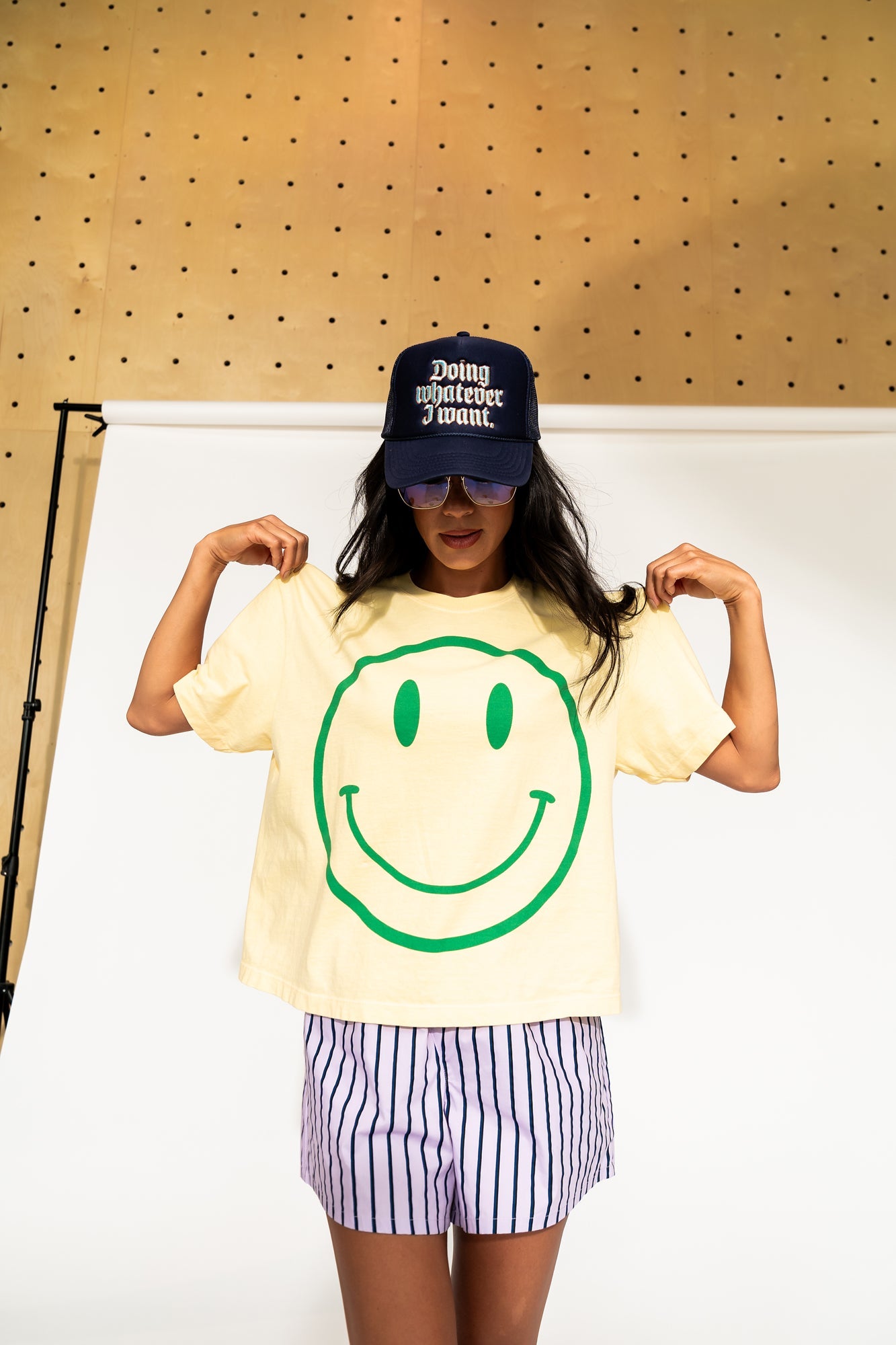 The World Needs Your Magic Crop Tee in Butter Yellow + Green - Dressed in Lala