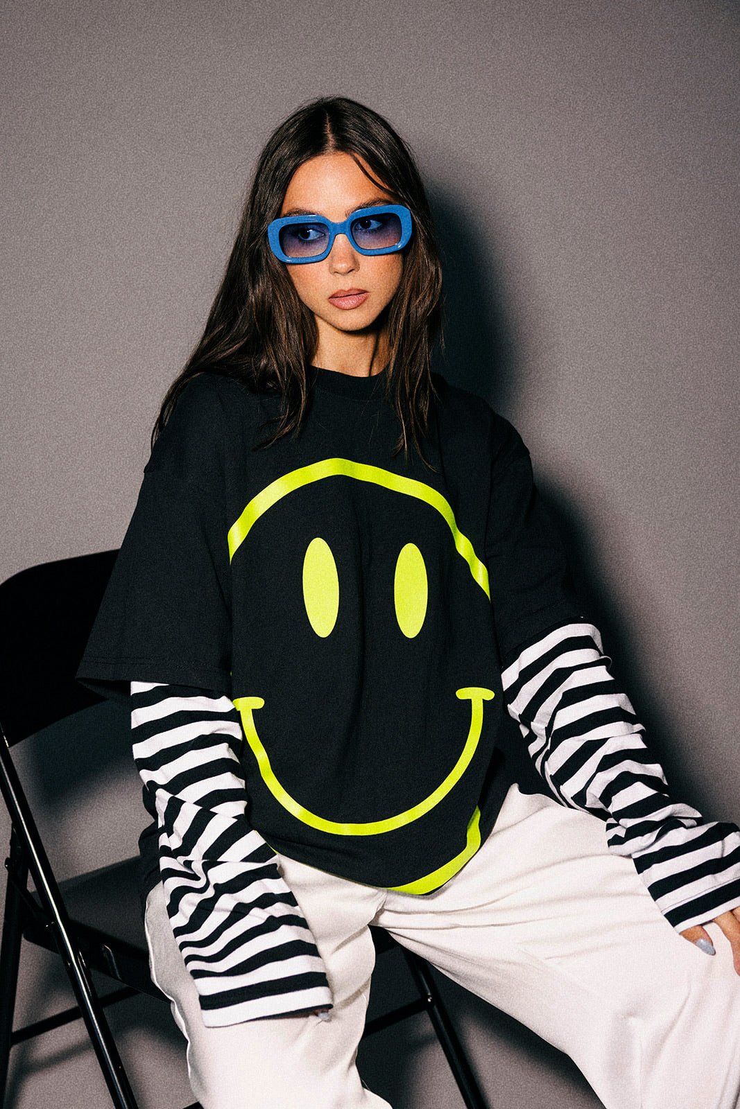 The World Needs Your Magic Layered Tee in Neon + Stripes - Dressed in Lala