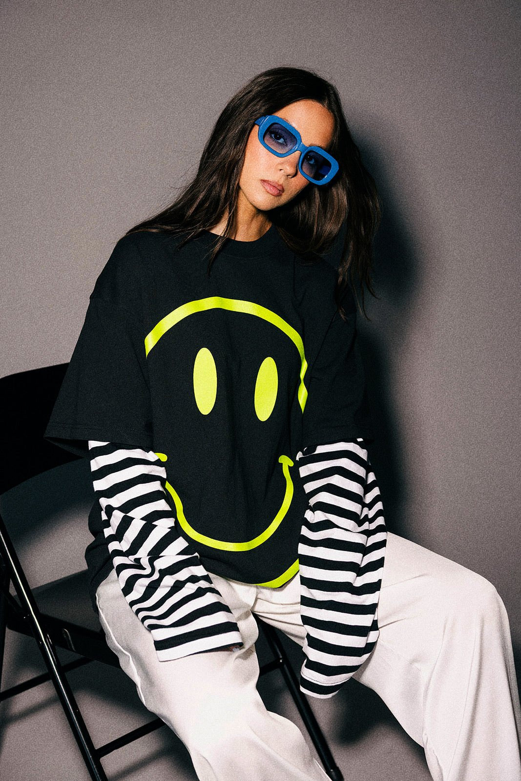 The World Needs Your Magic Layered Tee in Neon + Stripes - Dressed in Lala