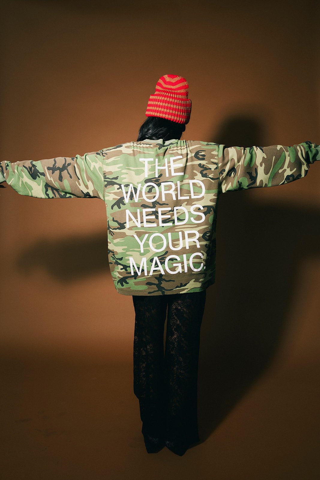 The World Needs Your Magic Oversized Camo Thermal - Dressed in Lala
