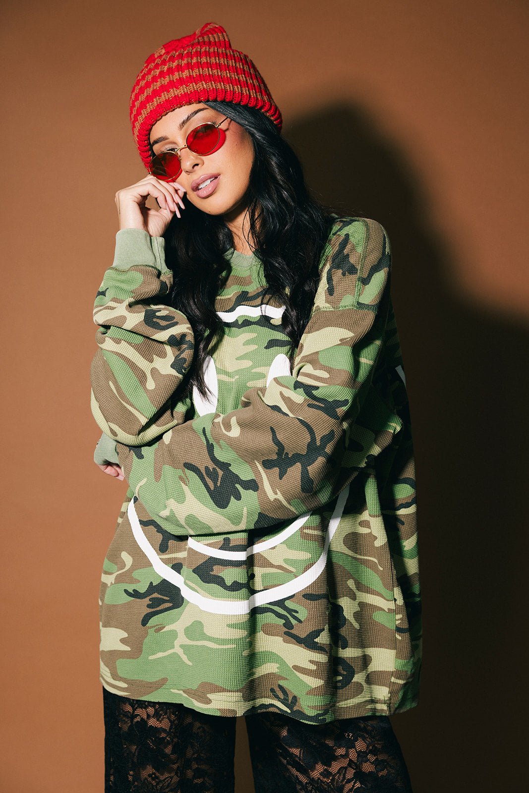 The World Needs Your Magic Oversized Camo Thermal - Dressed in Lala