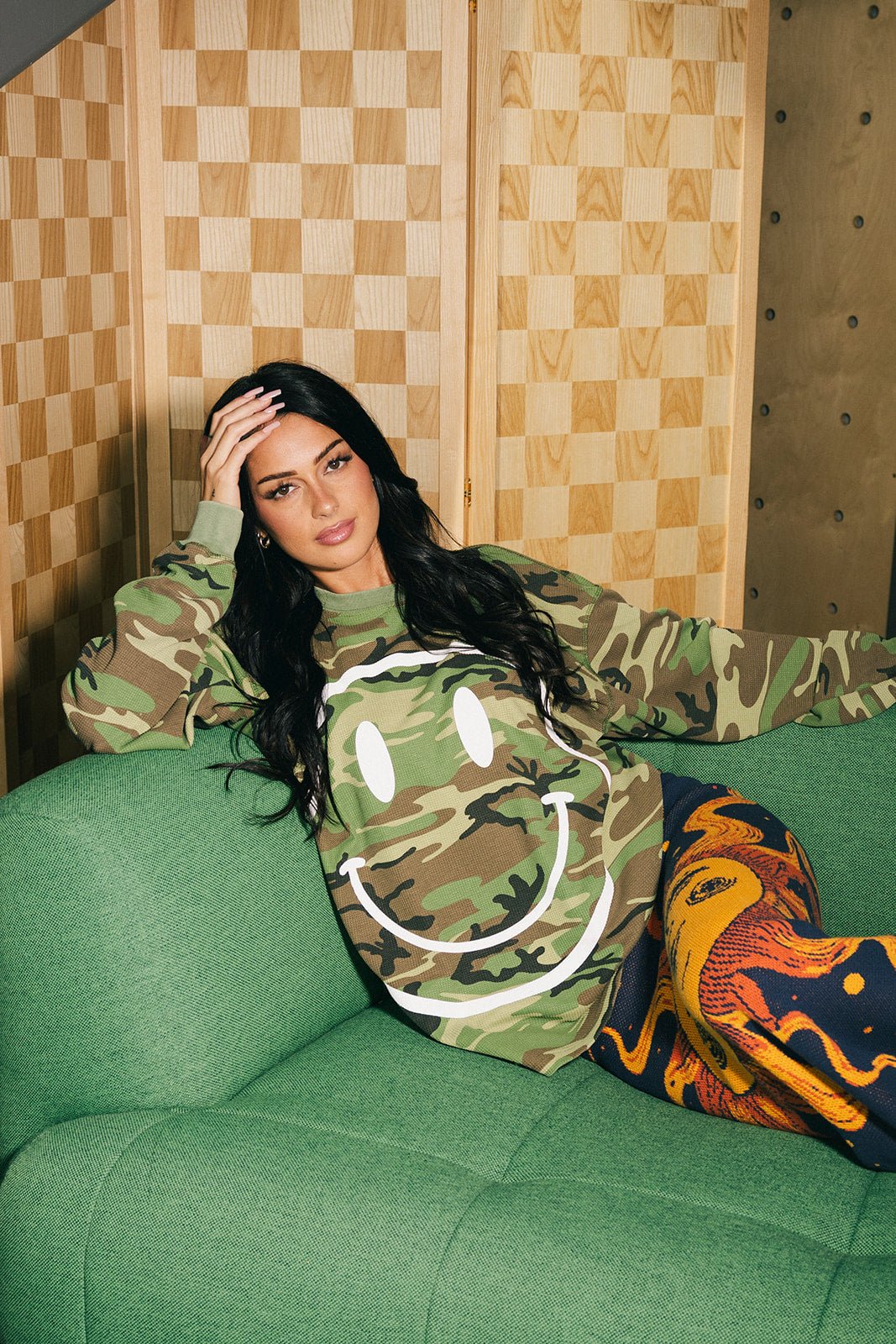 The World Needs Your Magic Oversized Camo Thermal - Dressed in Lala