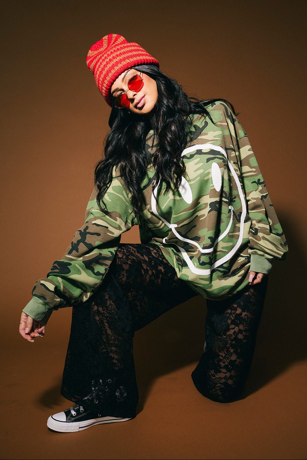 The World Needs Your Magic Oversized Camo Thermal - Dressed in Lala