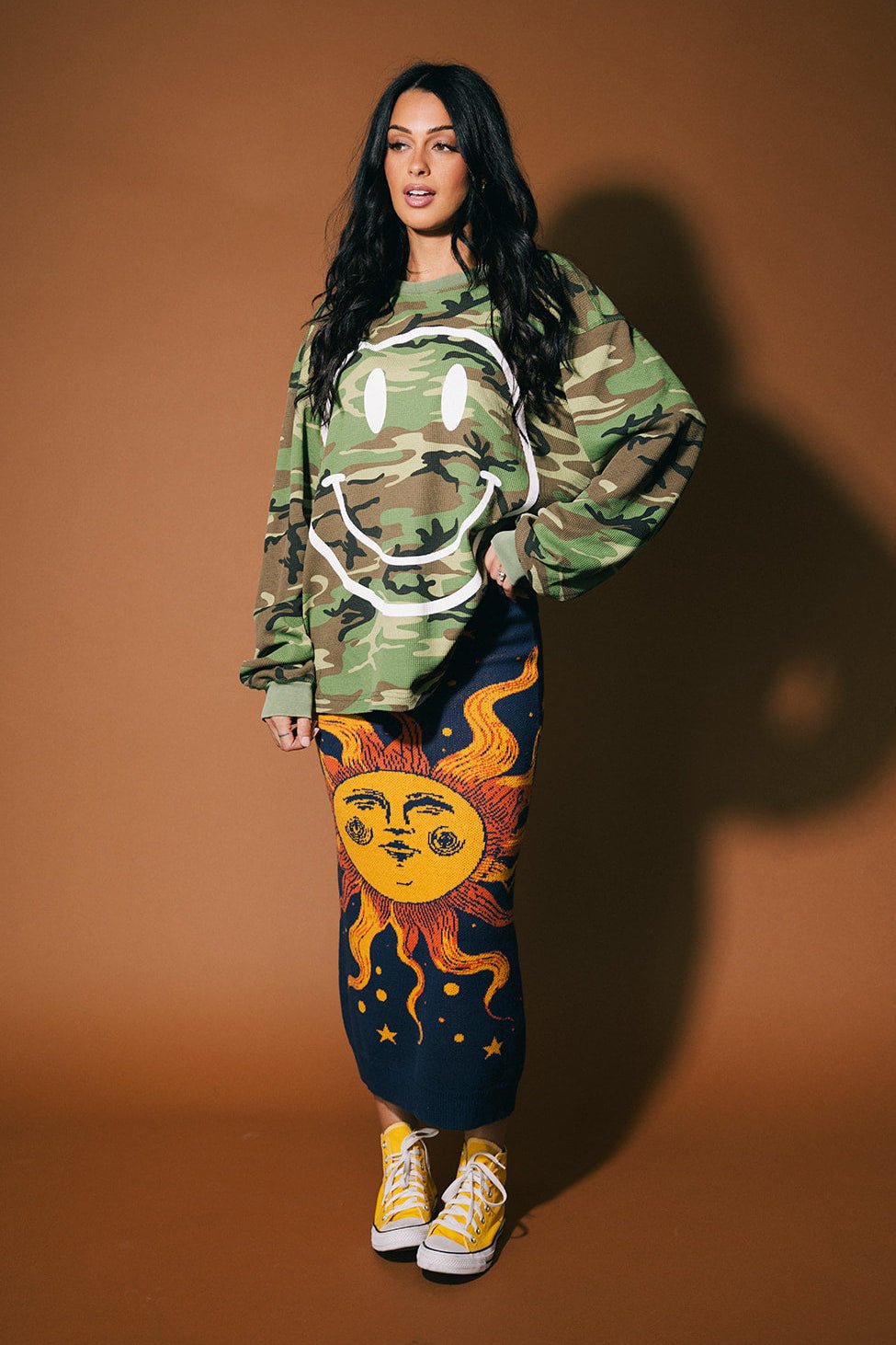 The World Needs Your Magic Oversized Camo Thermal - Dressed in Lala