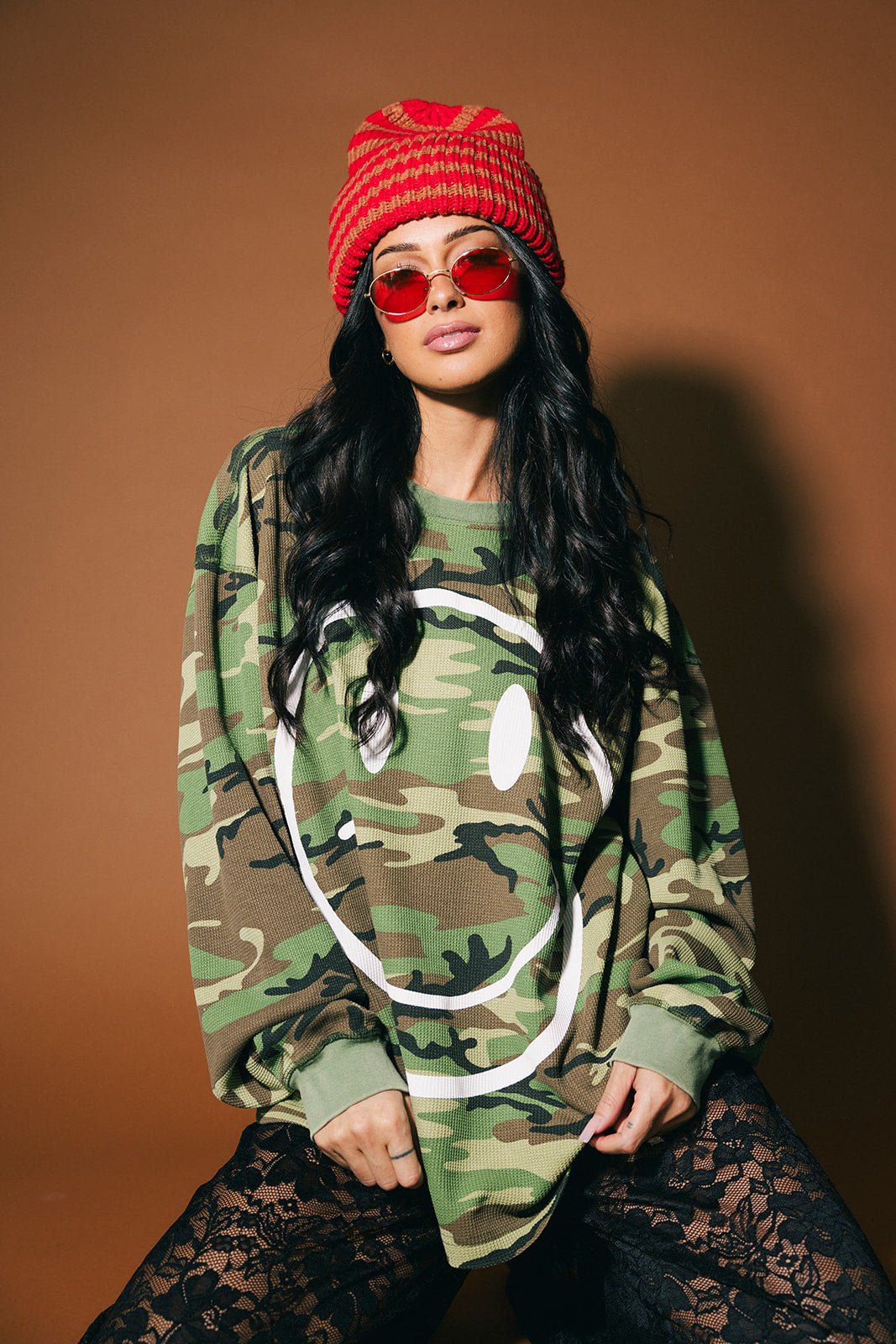 The World Needs Your Magic Oversized Camo Thermal - Dressed in Lala