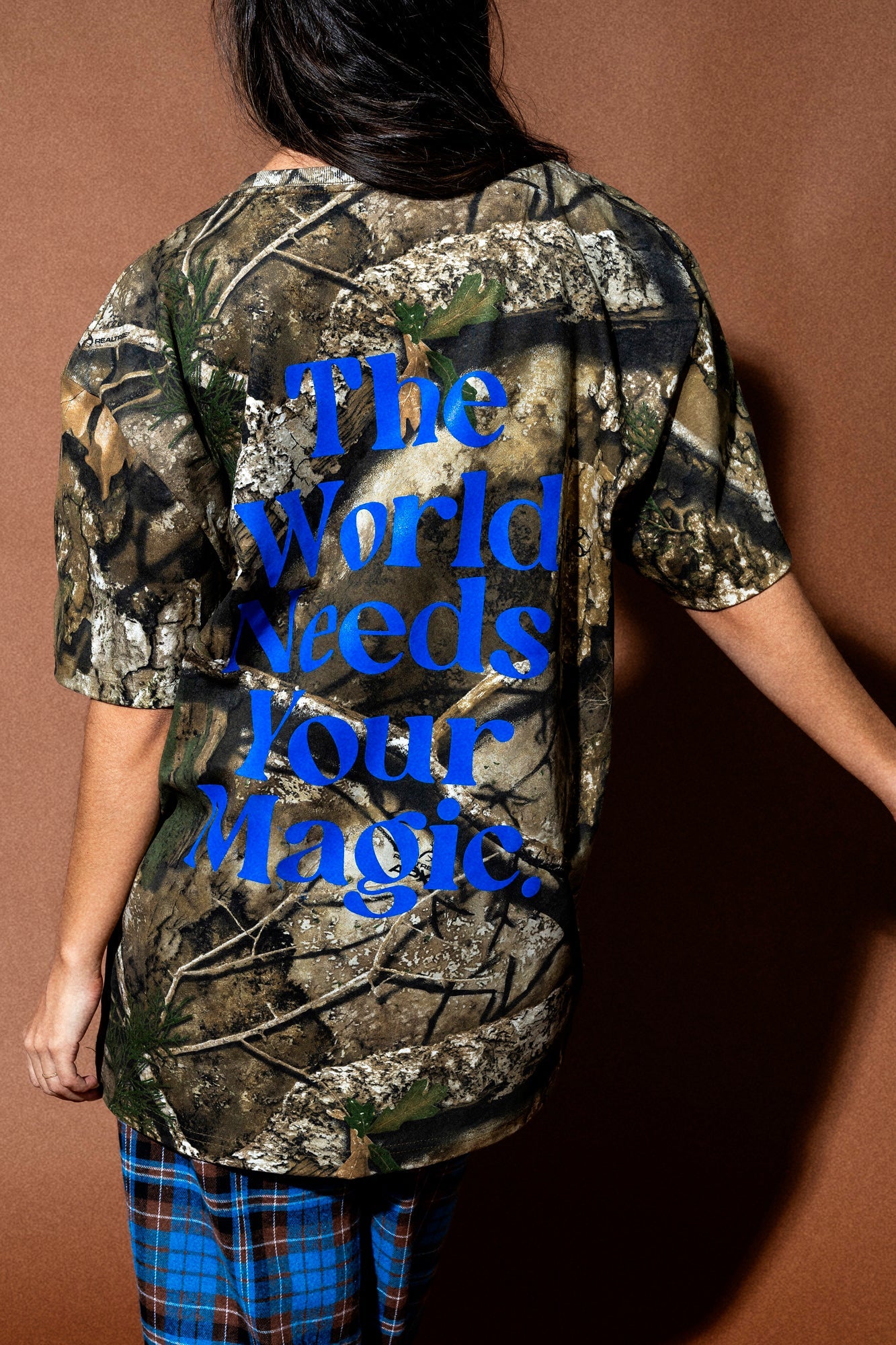 The World Needs Your Magic Oversized Tee in Camo - Dressed in Lala