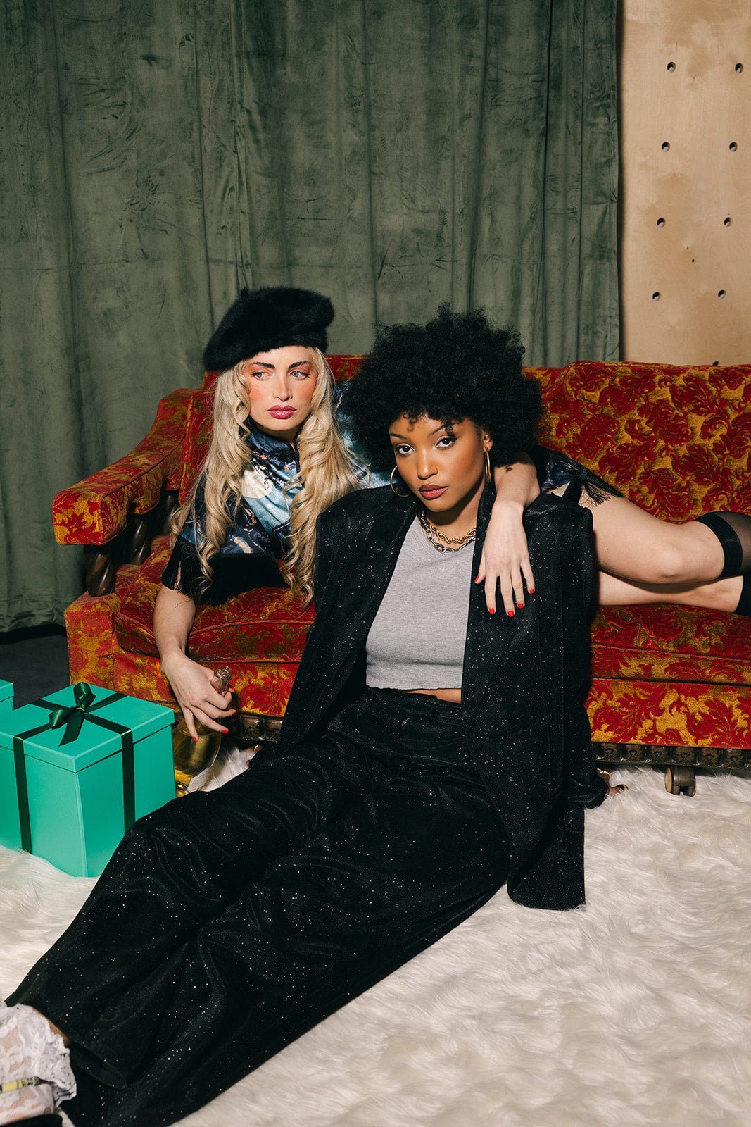 To The Disco Sparkle Wide Leg Trouser in Midnight - Dressed in Lala