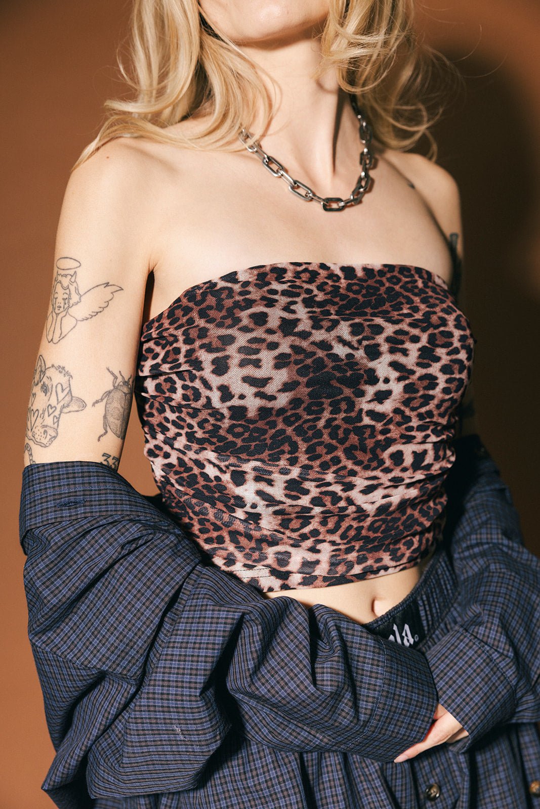 Tonight in Tokyo Mesh Tube Top in Leopard - Dressed in Lala
