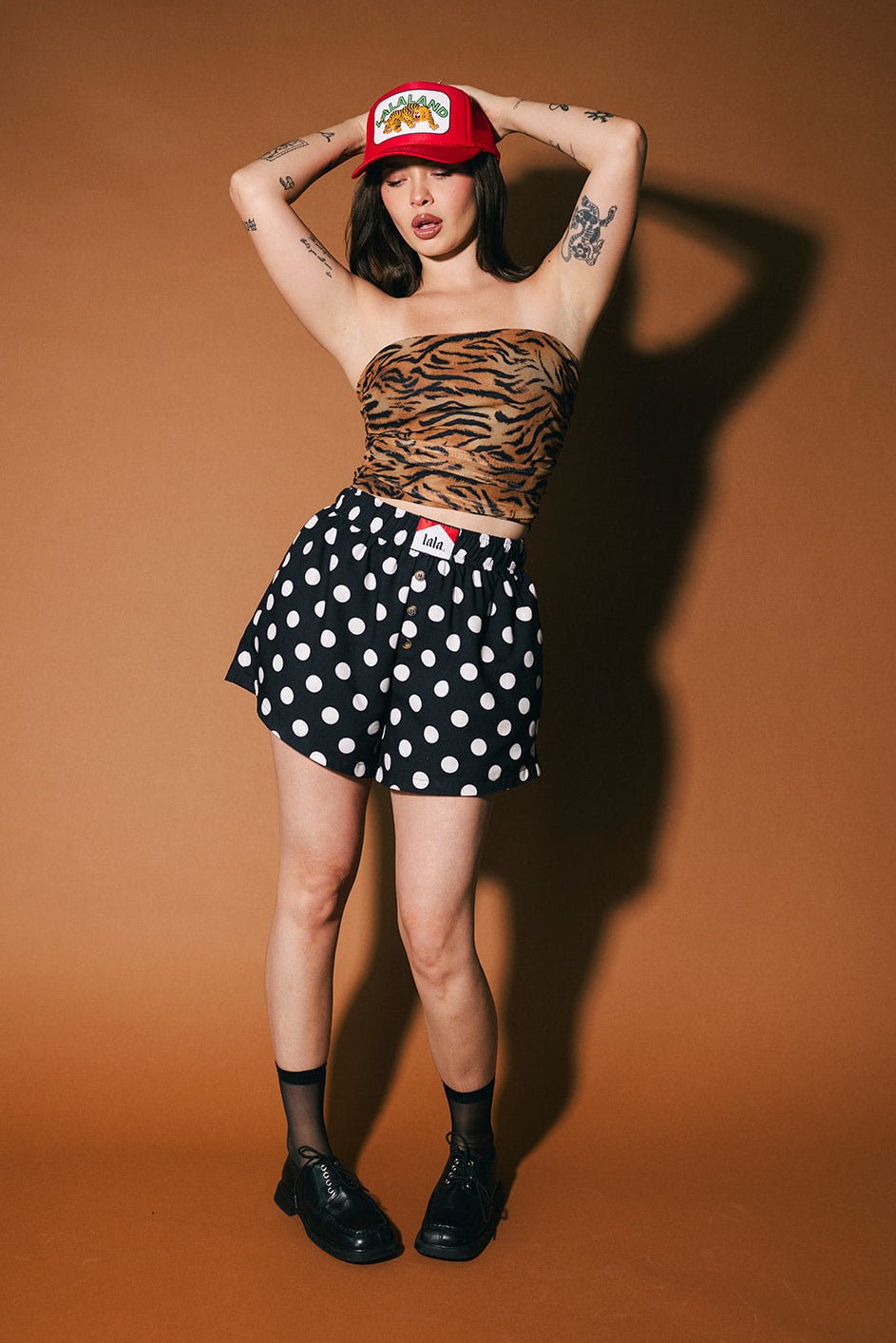 Tonight in Tokyo Mesh Tube Top in Tiger Stripes - Dressed in Lala
