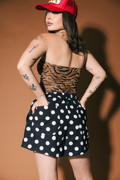 Tonight in Tokyo Mesh Tube Top in Tiger Stripes - Dressed in Lala