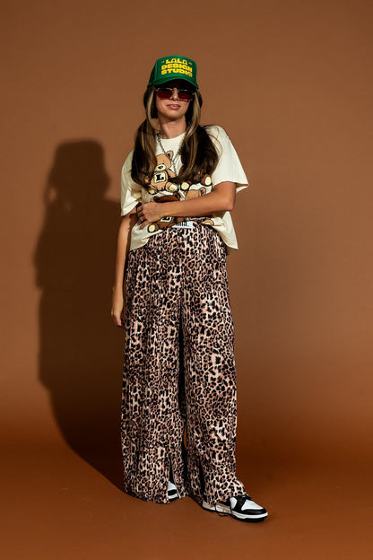 Total Knock Out Pleated Boxer Pants in Leopard - Dressed in Lala