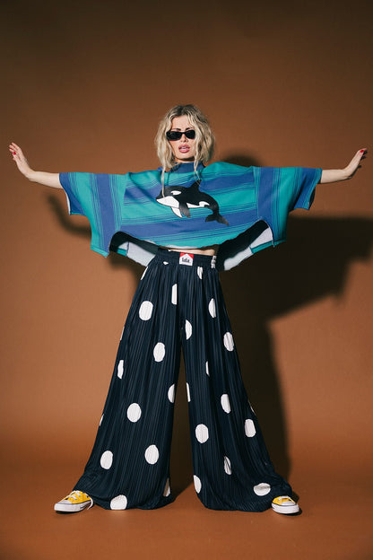 Total Knock Out Pleated Boxer Pants in Polka Dot - Dressed in Lala